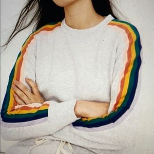 Madewell Rainbow Crewneck Sweatshirt